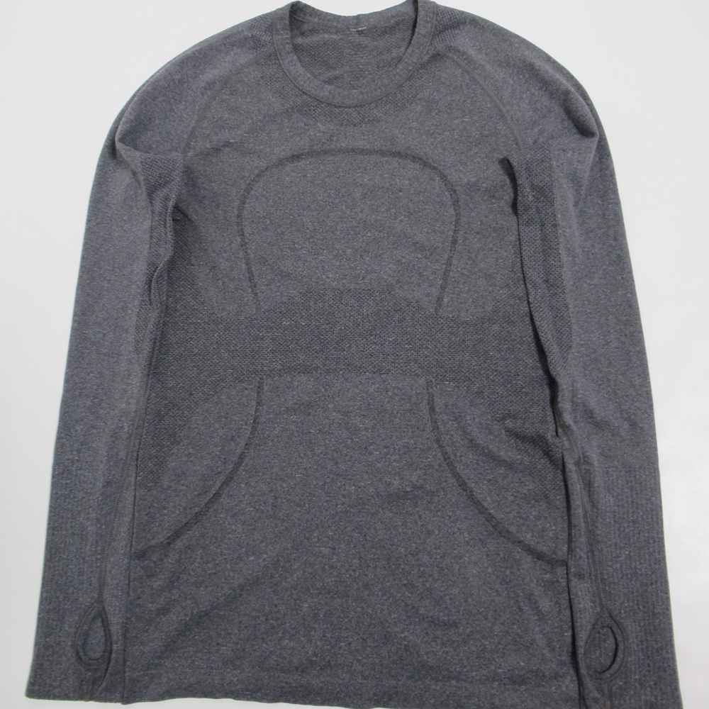 Lululemon Women's Swiftly Tech Long Sleeve Heathered Black Size 6 Silverescent